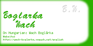 boglarka wach business card